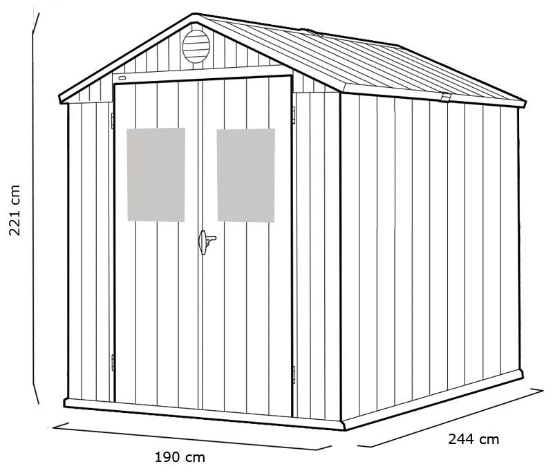 CASETTA KETER - DARWIN SHED 6x8 VERDE